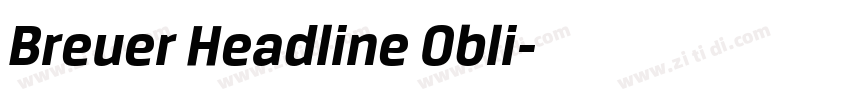 Breuer Headline Obli字体转换